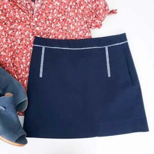 The Limited Pencil Skirt Straight Navy Blue Size 6, Contrasting Trim, Career